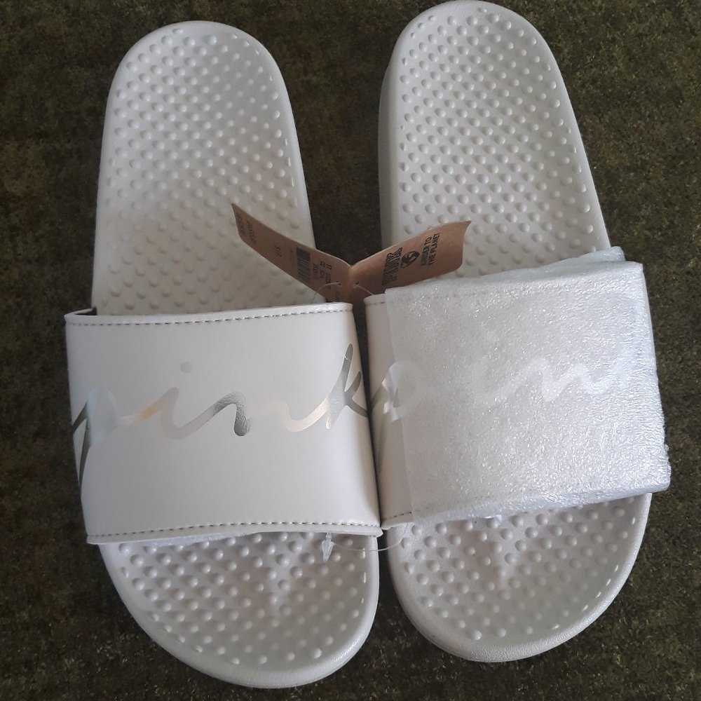 Victoria's Secret Pink Beige Slides, S